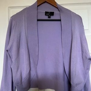 Lavender bolero style cardigan